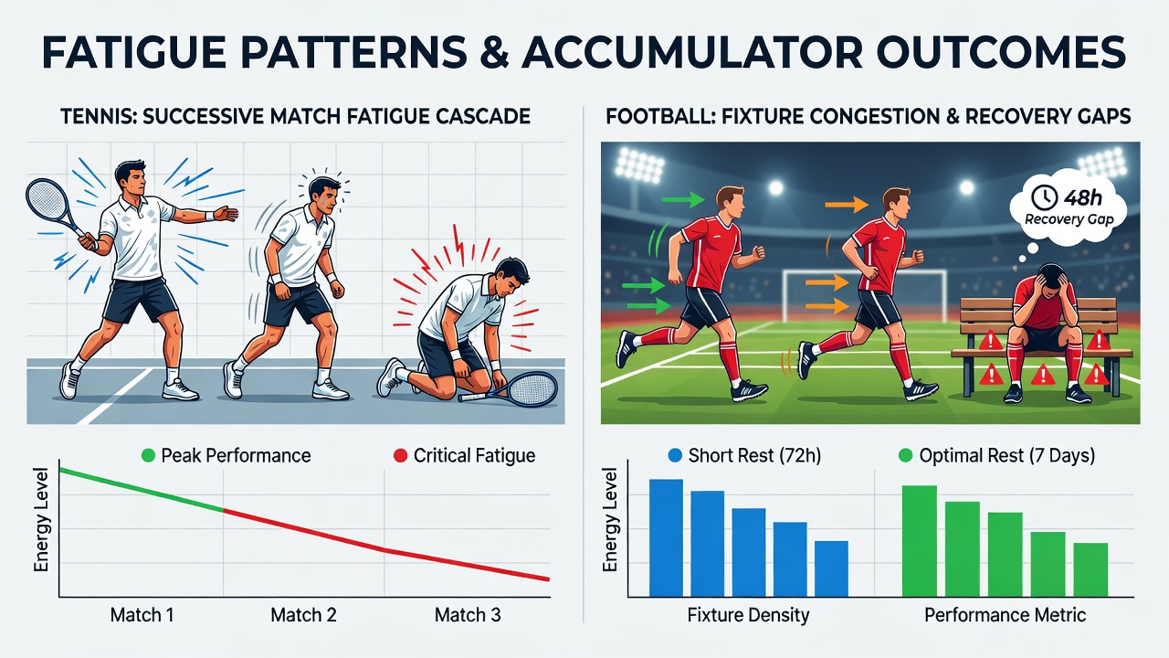 Athletes showing signs of fatigue during intense tennis and football matches