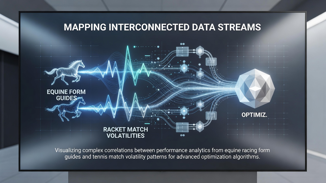 Flow diagram illustrating how equine and tennis data streams merge to guide free stake decisions across multiple betting platforms