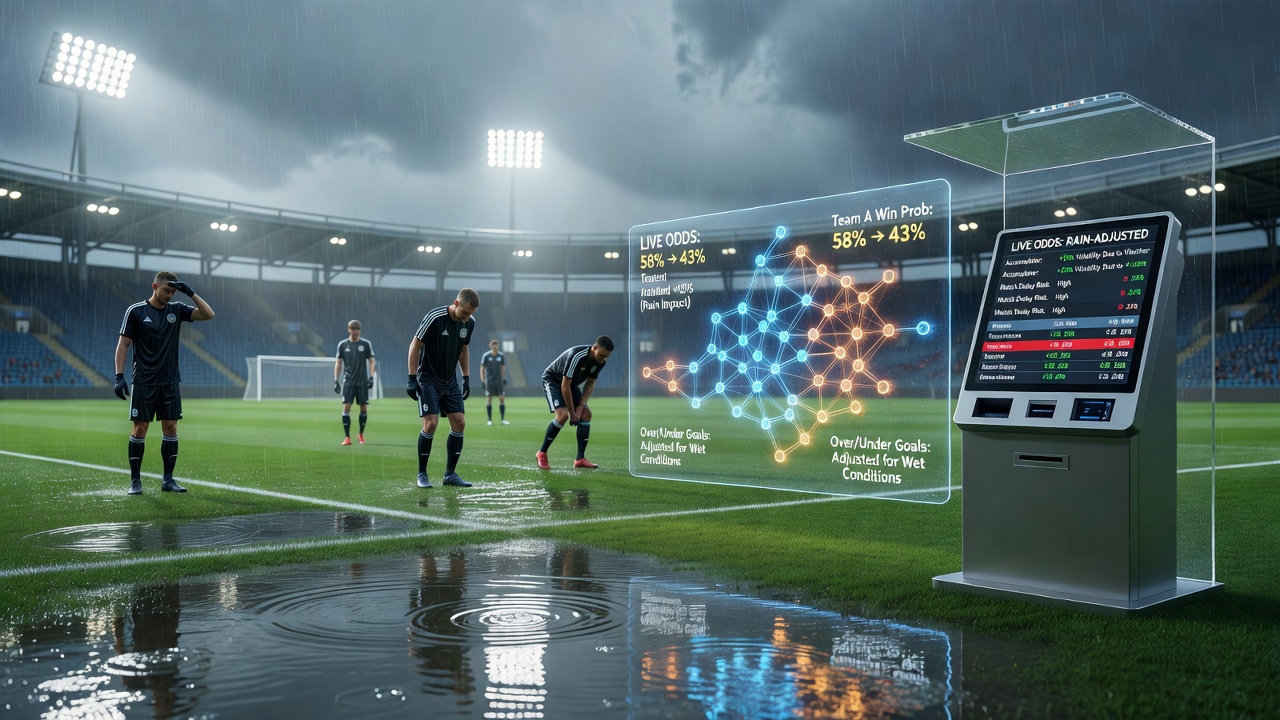 Accumulator bet structures responding to changing weather conditions in open-air competitions