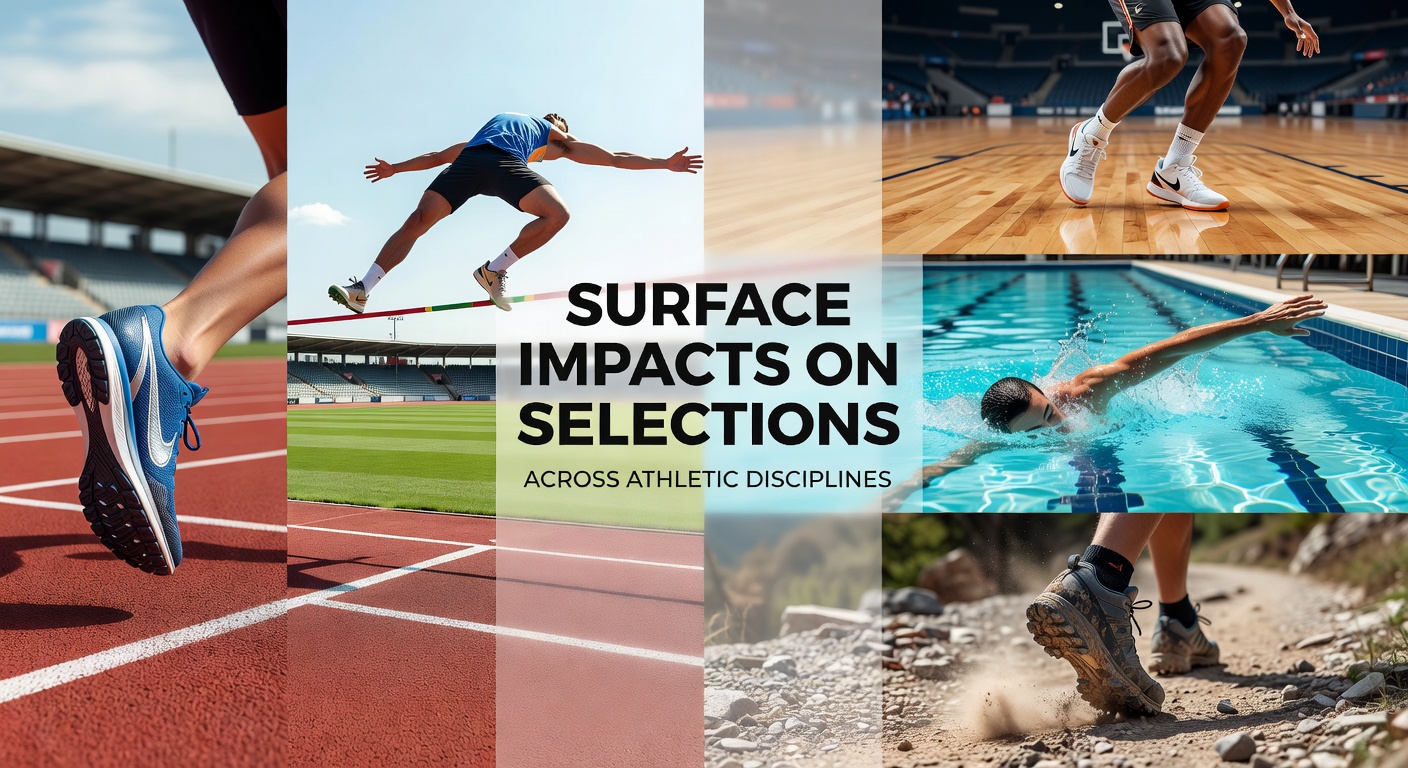 Various sports surfaces including tennis courts and football pitches showing different textures and conditions