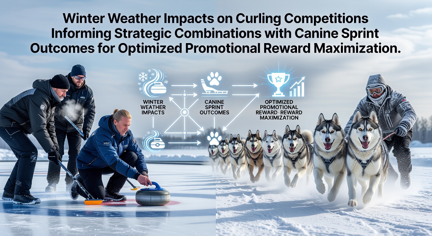 Curling ice sheet under winter conditions with players adjusting strategies
